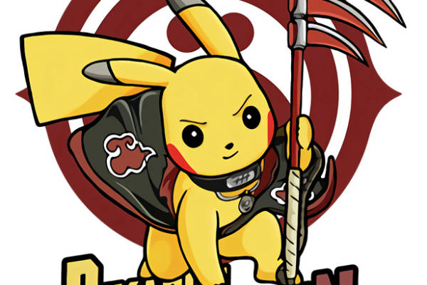 创意皮卡丘与火影忍者主题裁片印花服装印花设计