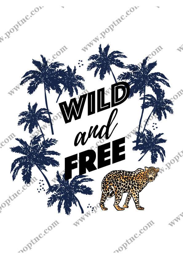 热带风情裁片印花服装 野性自由豹纹图案设计