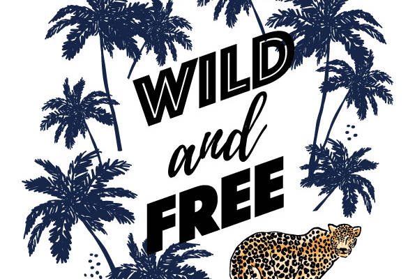 热带风情裁片印花服装 野性自由豹纹图案设计