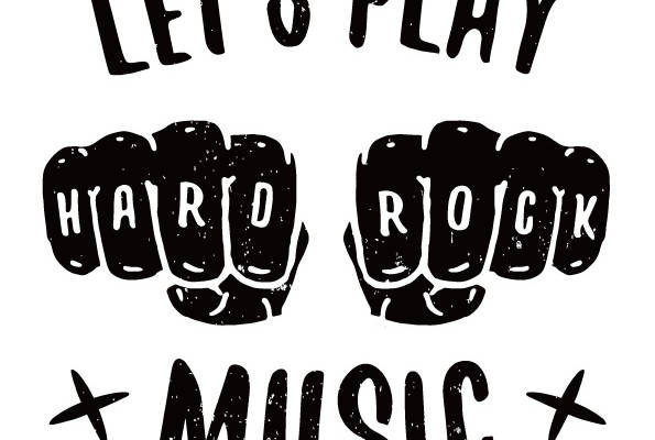 摇滚音乐主题裁片印花服装印花设计