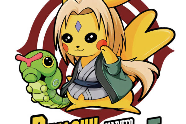 创意皮卡丘与火影忍者日向雏田裁片印花服装