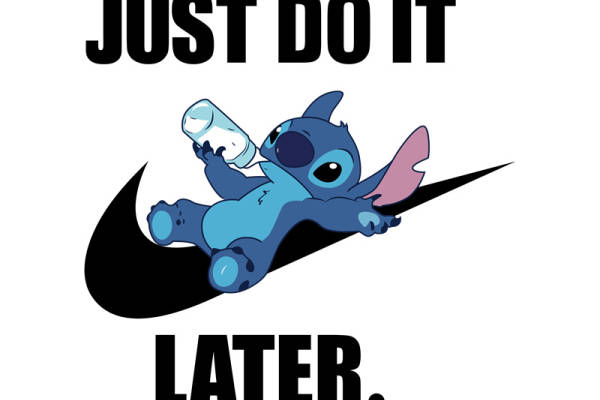 趣味卡通裁片印花服装：史迪奇的“JUST DO IT LATER”时尚宣言