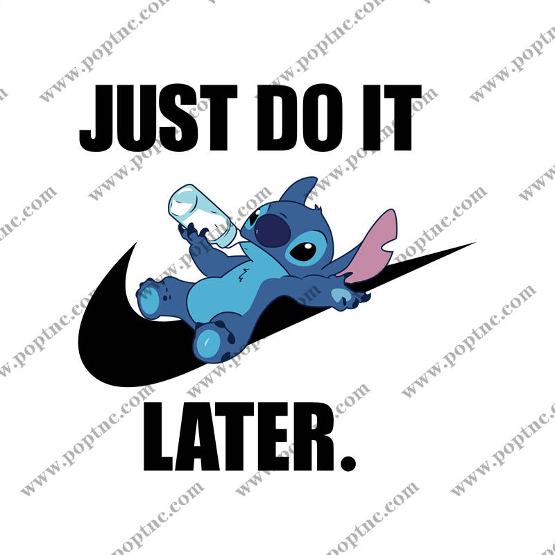趣味卡通裁片印花服装:史迪奇的“JUST DO IT LATER”时尚宣言