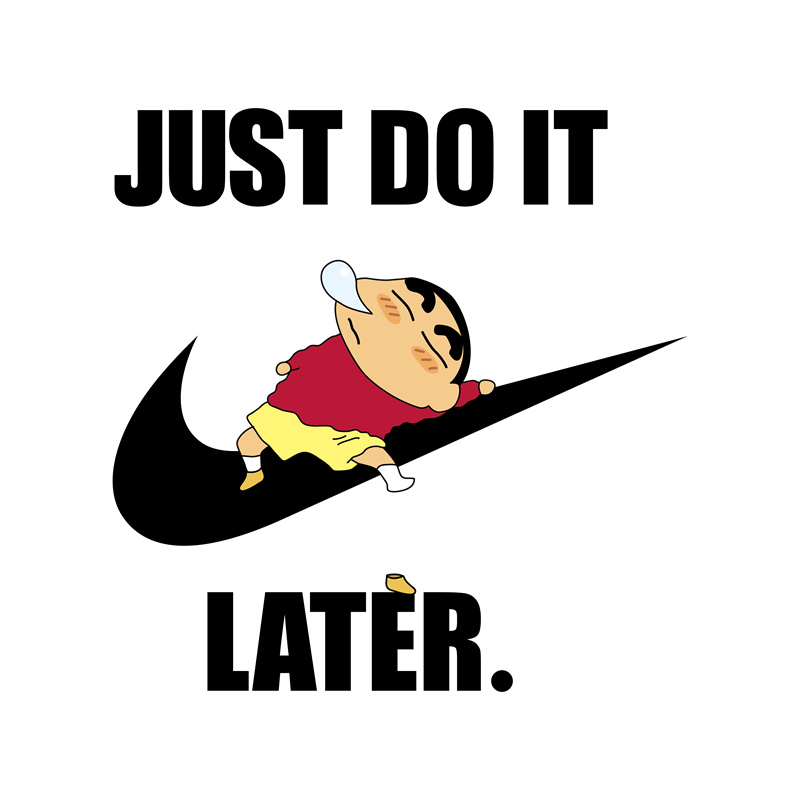 趣味创意裁片印花服装：Just Do It Later幽默设计