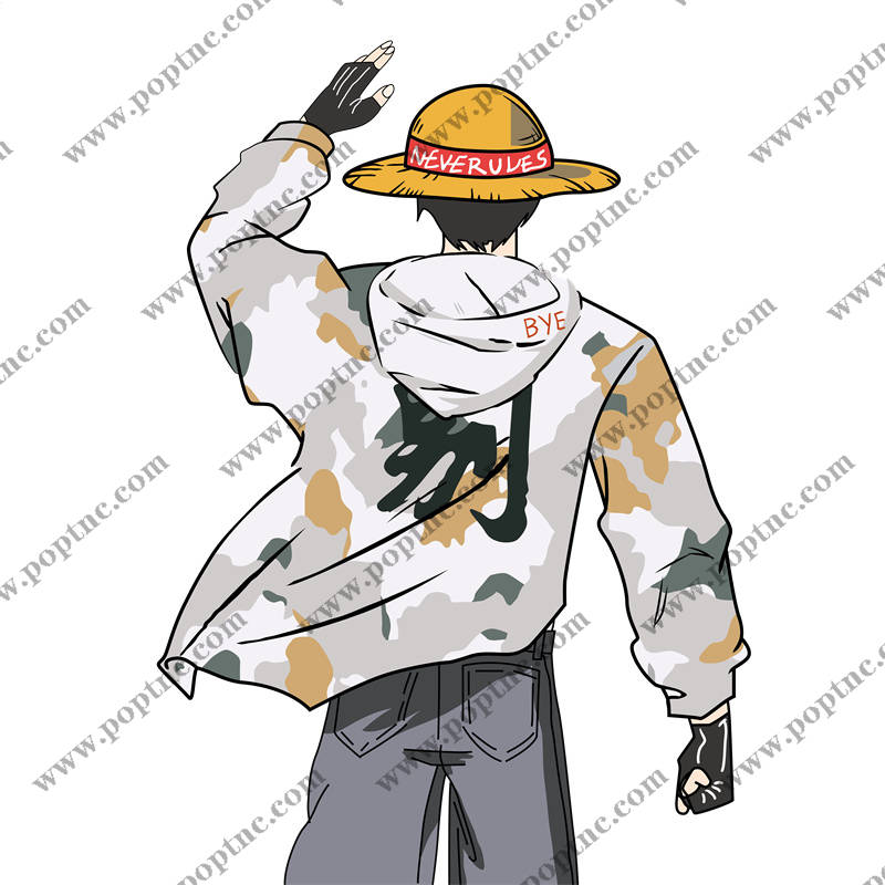 时尚街头风迷彩裁片印花服装印花设计