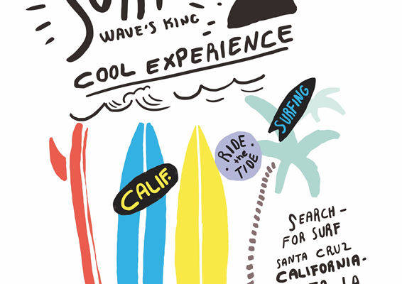 夏日冲浪主题裁片印花服装:享受加州海滩的酷爽体验