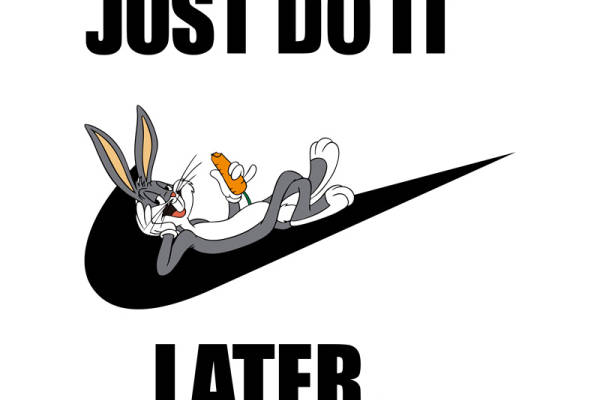 趣味卡通裁片印花服装,just do it later的幽默风格