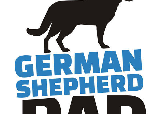 时尚个性裁片印花服装：德国牧羊犬爸爸主题印花T恤