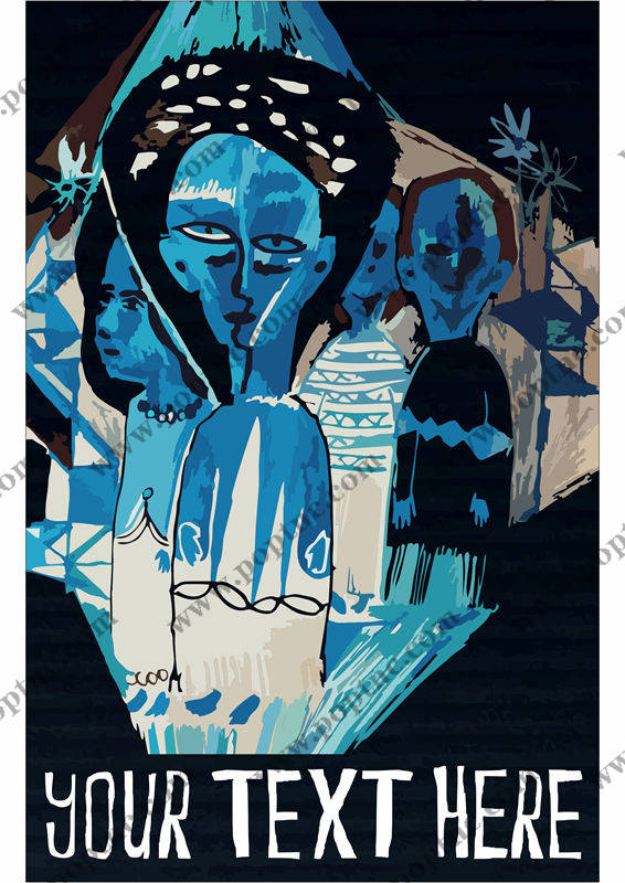 时尚民族风裁片印花服装印花设计