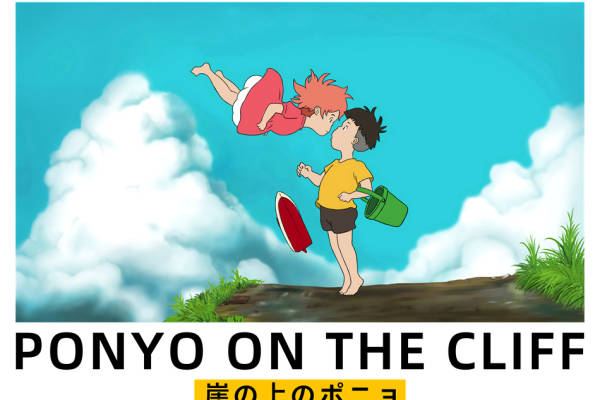 夏日清新风格裁片印花服装 悬崖上的波妞主题服装印花设计