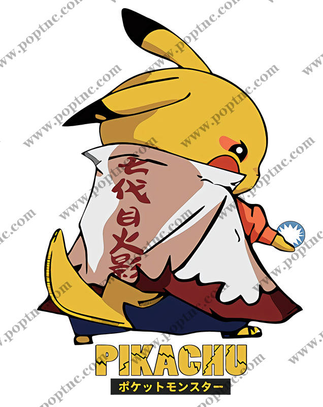 创意皮卡丘裁片印花服装 动漫风格时尚潮流服饰