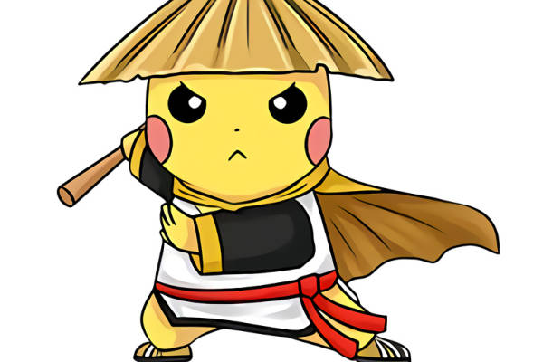 勇敢皮卡丘武士裁片印花服装印花设计