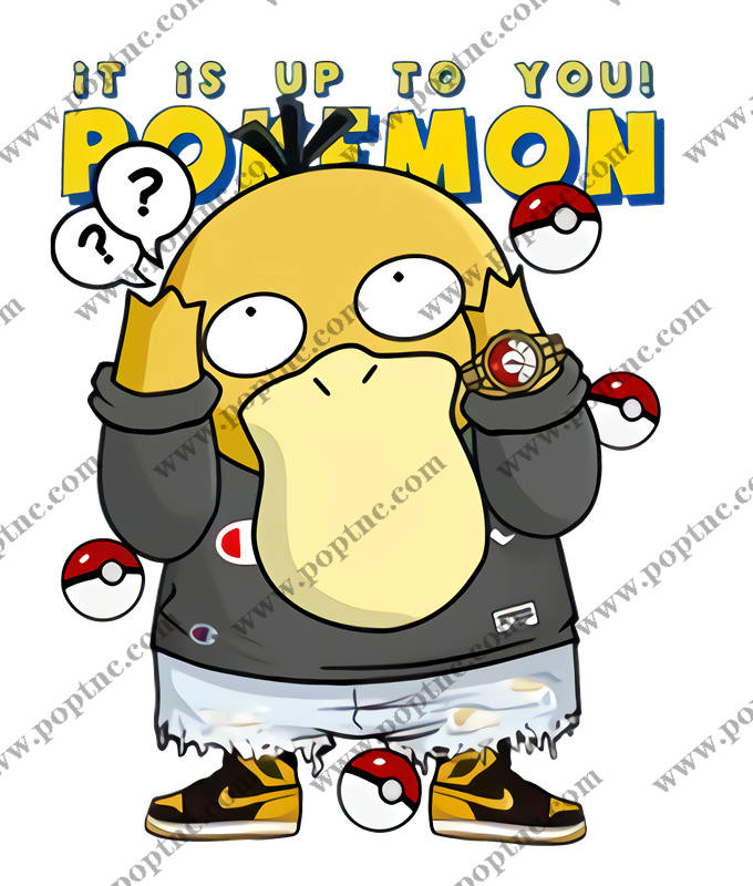 潮流风格宝可梦裁片印花服装印花设计