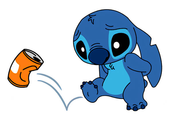 可爱卡通史迪奇裁片印花服装印花设计