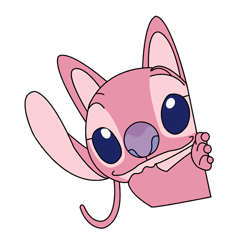 可爱粉色卡通兔子裁片印花服装印花设计