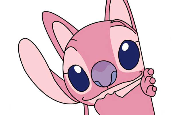 可爱粉色卡通兔子裁片印花服装印花设计