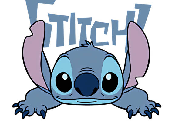 可爱卡通史迪奇裁片印花服装印花设计