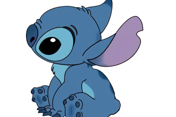 可爱卡通史迪奇裁片印花服装印花设计