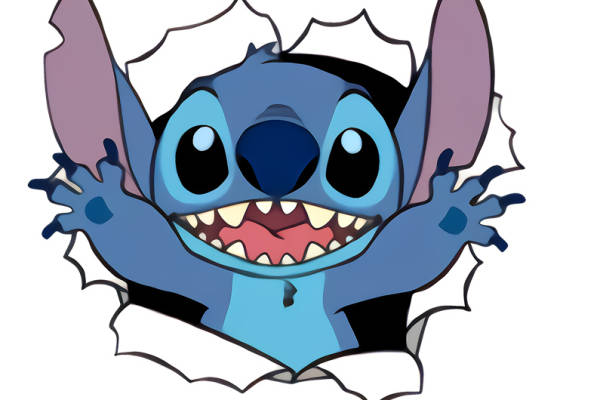 可爱蓝色卡通狗裁片印花服装印花设计