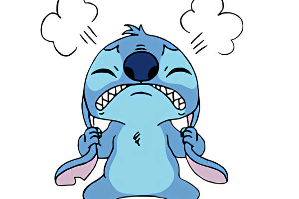 可爱卡通史迪奇裁片印花服装印花设计