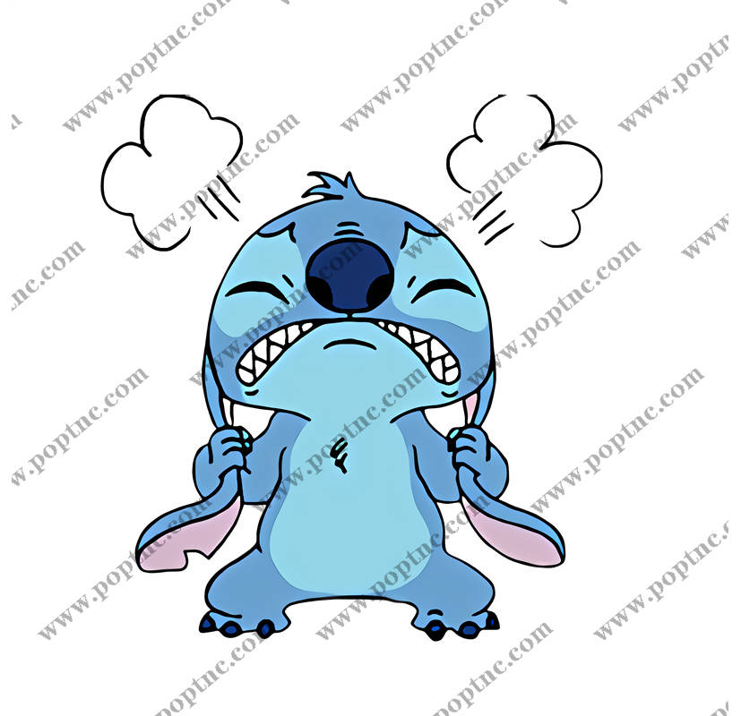 可爱卡通史迪奇裁片印花服装印花设计