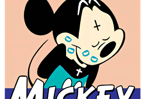 经典米奇老鼠裁片印花服装，复古风格时尚潮流