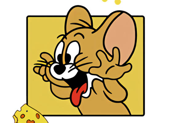 经典卡通角色淘气杰瑞裁片印花服装印花设计