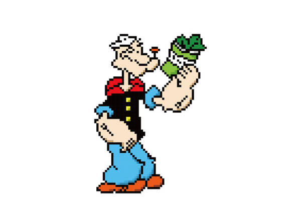 经典复古像素风格裁片印花服装印花设计