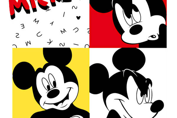 经典卡通裁片印花服装:米奇老鼠图案设计