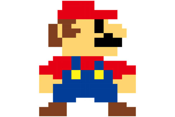 经典像素风格超级马里奥裁片印花服装