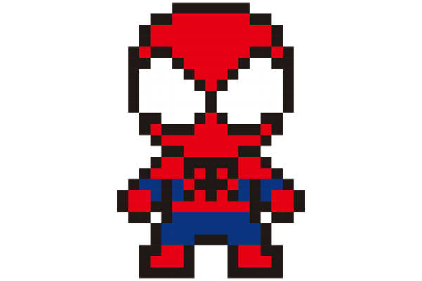 复古像素风格超级英雄裁片印花服装印花设计