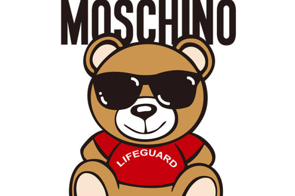 Moschino时尚救生员小熊裁片印花服装印花设计