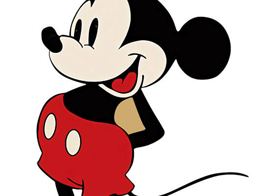 经典卡通裁片印花服装:米奇老鼠图案服装印花