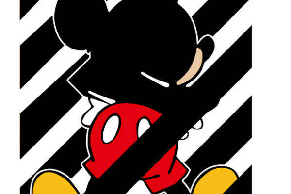 经典米奇老鼠裁片印花服装 时尚潮流服装印花设计