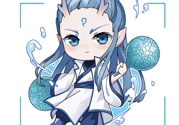 动漫风格龙王三太子裁片印花服装印花设计