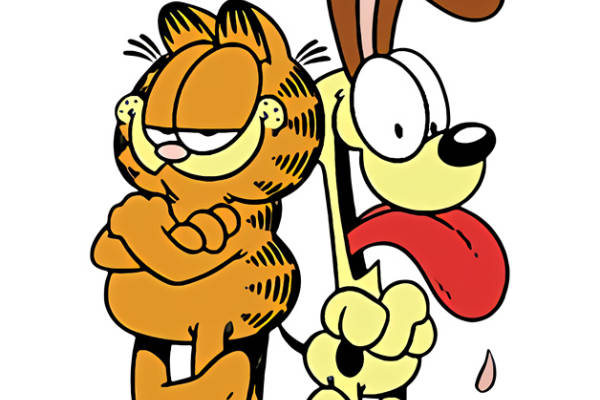 经典卡通加菲猫裁片印花服装，趣味时尚的完美融合