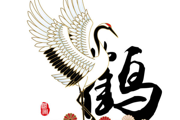 优雅白鹤与花卉裁片印花服装,展现东方韵味的服装印花设计