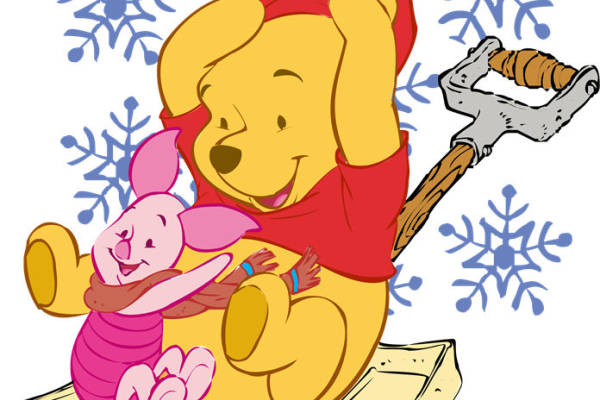 冬季卡通裁片印花服装：温馨圣诞熊与小猪