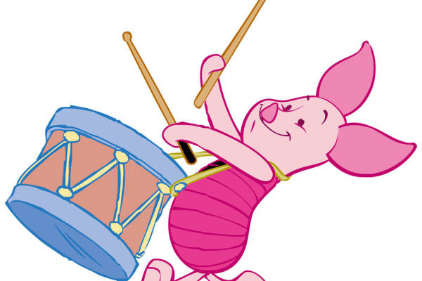 可爱粉色大象裁片印花儿童服装印花设计