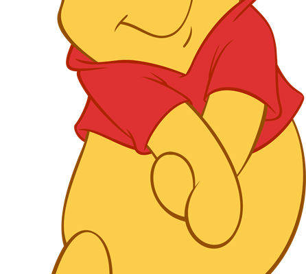 经典卡通小熊维尼裁片印花服装，可爱风格儿童服装印花设计