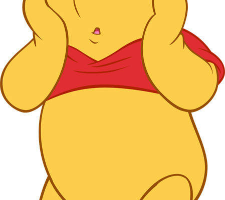 经典卡通小熊维尼裁片印花服装，可爱风格服装印花设计