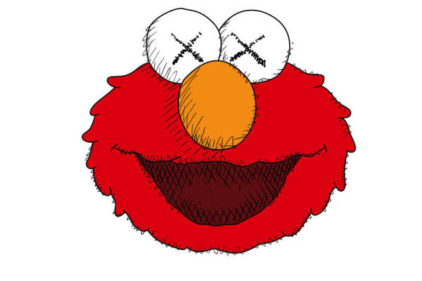 创意卡通裁片印花服装，趣味红唇棒球图案服装印花设计