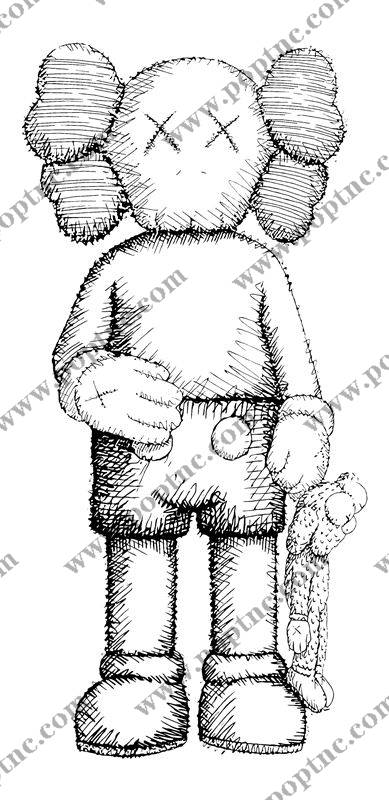 创意卡通熊裁片印花服装印花设计