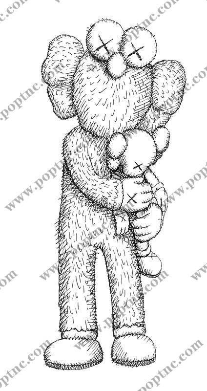 时尚潮流个性服装印花:可爱泰迪熊裁片印花设计