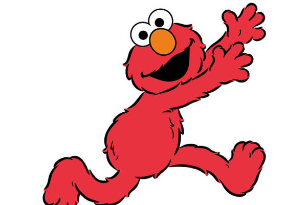 经典红色卡通角色裁片印花服装，活泼可爱风格