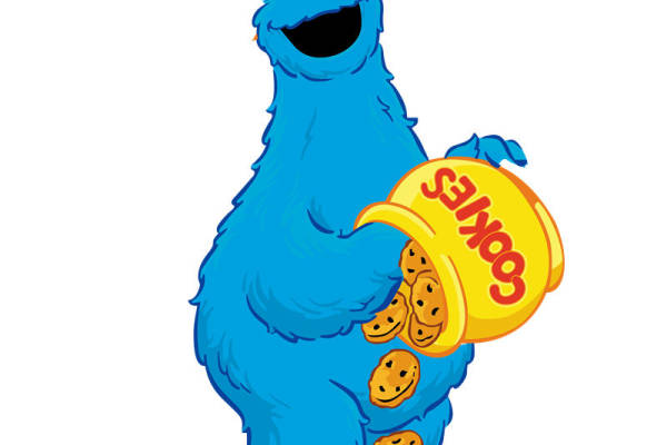 经典卡通角色裁片印花服装，趣味饼干主题服装印花设计