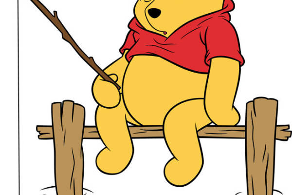 经典卡通角色小熊维尼裁片印花服装印花设计