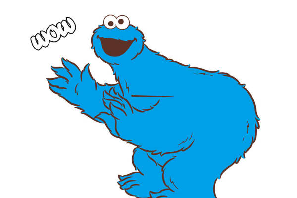 可爱卡通怪兽裁片印花服装 趣味个性服装印花设计