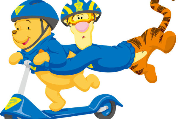 趣味老虎裁片印花服装,儿童活力滑板车主题服装印花