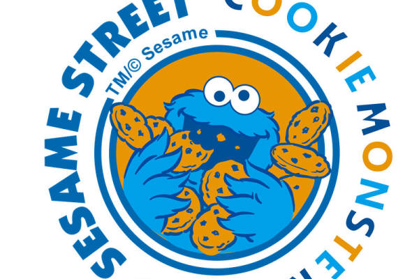 街头时尚裁片印花服装：芝麻街饼干怪兽印花T恤